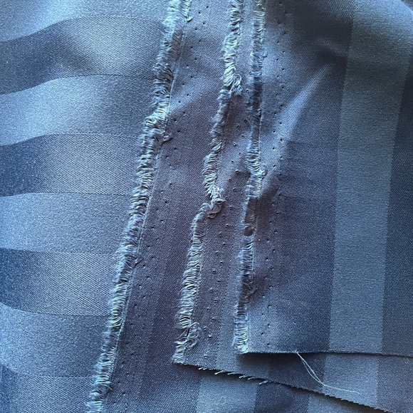 Brocade Satin Stripe Fabric, Dark Blue/Navy, 3 Yards - Picture 4 of 8